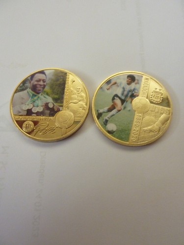 Münzen von pele und maradona - münzen,