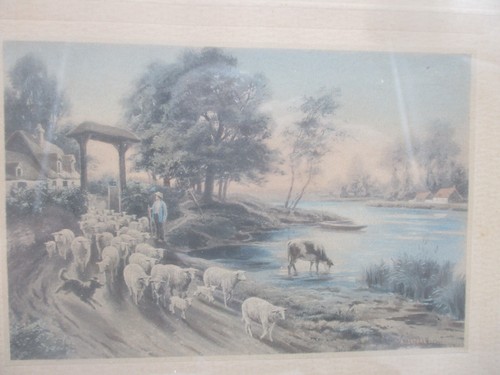 Lithographie coloriert - pk,