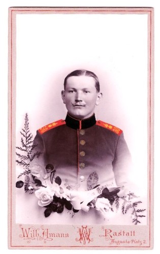 Cdv foto coloriert soldat - cdv,