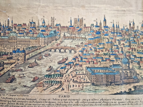 Antike stadtansicht paris - stadtansicht-,