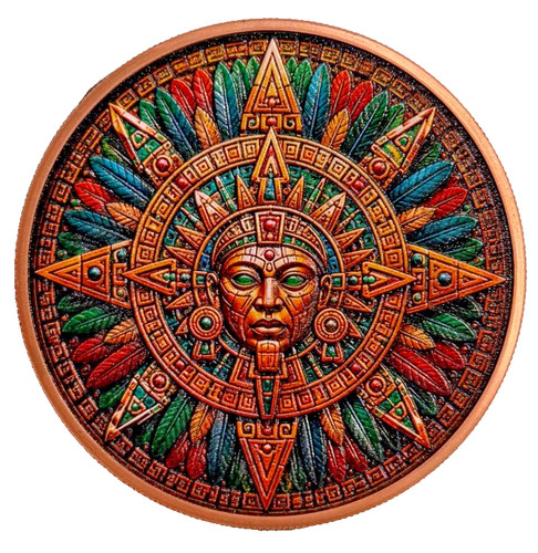 Azteken kupfermünze - 5, oz