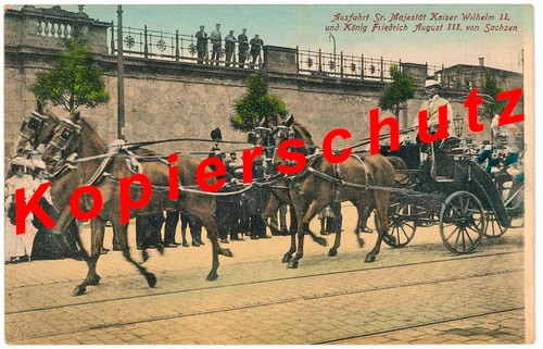 Postkarte ausfahrt kaiser - postkarte,