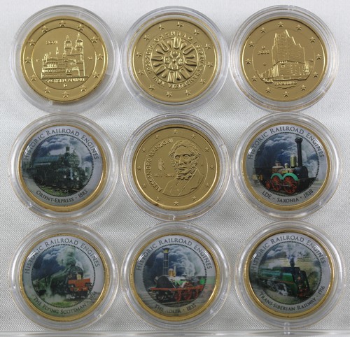 Euro münzen vergoldet - euro,
