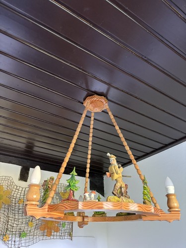 Deckenlampe leuchte aus holz - leuchte,
