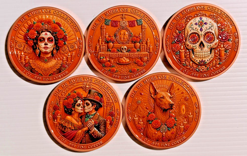 5er set día muertos oz - set,